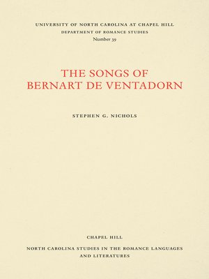 cover image of The Songs of Bernart de Ventadorn